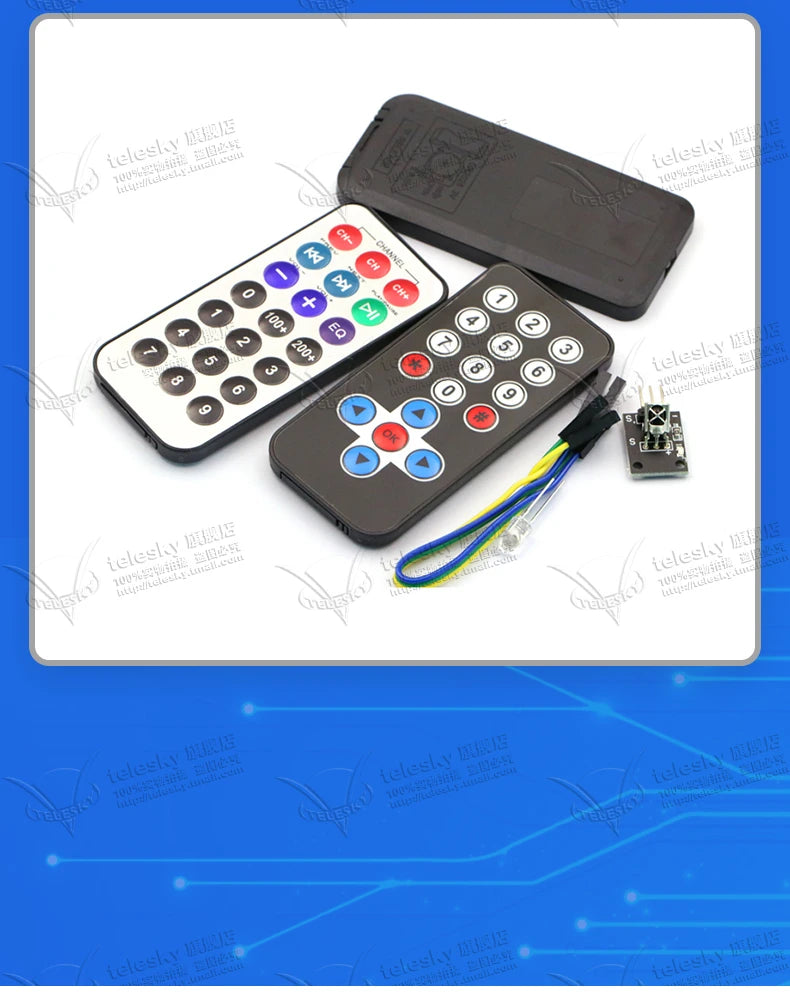 1Set IR Infrared Wireless Transmitter Module Ir Digital 38khz Infrared Receiver Sensor Module with Remote Control for Arduino
