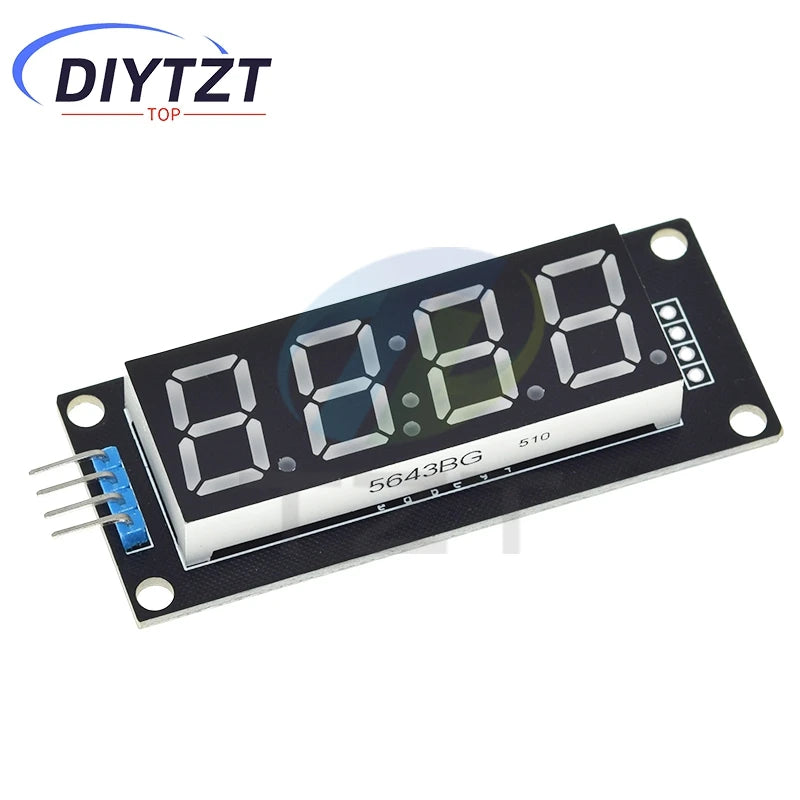 TM1637 LED Display Module for Arduino 4 Digit Tube 7 Segment 0.56 inch Time Clock Indicator Module Red Blue Green Yellow White