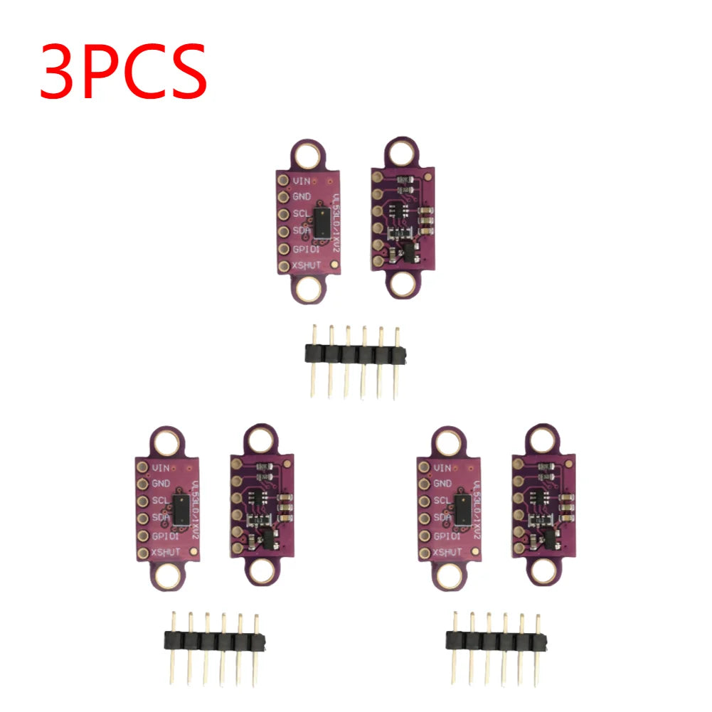 1-50PCS VL53L0X Time-of-Flight (ToF) Laser Ranging Sensor Breakout 940nm 3-5V GY-530 VL53L0X V2 Laser Distance Module IIC