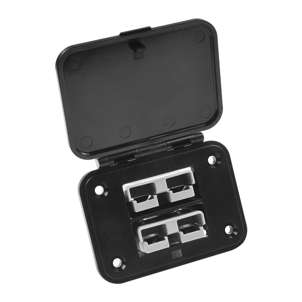 1 Set 50A Twin Dual Flush Mount Bracket For Anderson Plug Connector Flush Mounts Brackets Panel Cover For Caravan Yacht Panels