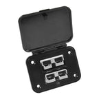 1 Set 50A Twin Dual Flush Mount Bracket For Anderson Plug Connector Flush Mounts Brackets Panel Cover For Caravan Yacht Panels