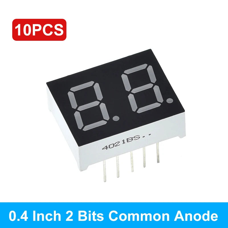 0.4 Inch Digital Tube LED Display 1Bit 2 Bit 3 Bit 4 Bit Clock Common Anode Cathode 0.4" 7 Segment Led DIY Red Board for arduino