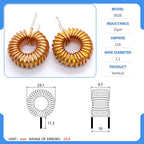 20mm 80-26 Iron powder core Toroidal inductor Wirewound inductor Iron powder core Magnetic ring inductor