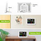 BALDR Wireless Color Weather Station Digital LCD Hygrometer Thermometer Barometer DCF Alarm Clock Calendar 3 Forecast Sensor