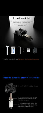 Original Hotend For Bambu Lab p1 X1 P1P X1C P1S Upgrade Hot end Print Head Heater Thermistor For bambulab Hardened steel Nozzle