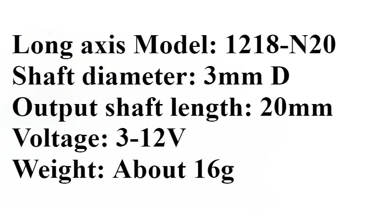 Micro Mini N20 Gear Motor DC 3V 6V 12V 4-381RPM High Torque Metal Electric Gear Reduction Motor Slow Speed Gear Motor Gearbox