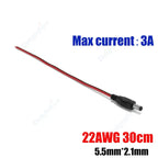 1-100pcs DC Power Pigtail Cable 5.5 2.1mm Female Male Plug 5V 12V Jack Connector Wire For CCTV Camera LED Strip Power Adapter