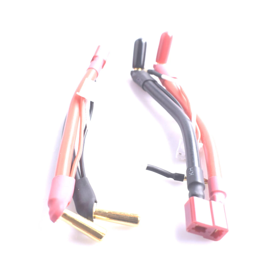 Hardcase Lipo Harness 2S JST XH Balance XT60 Tamiya Deans EC3 EC5HXT TrX Plug to 90 Degree 4.0/5.0mm Bullet Connector with Cover