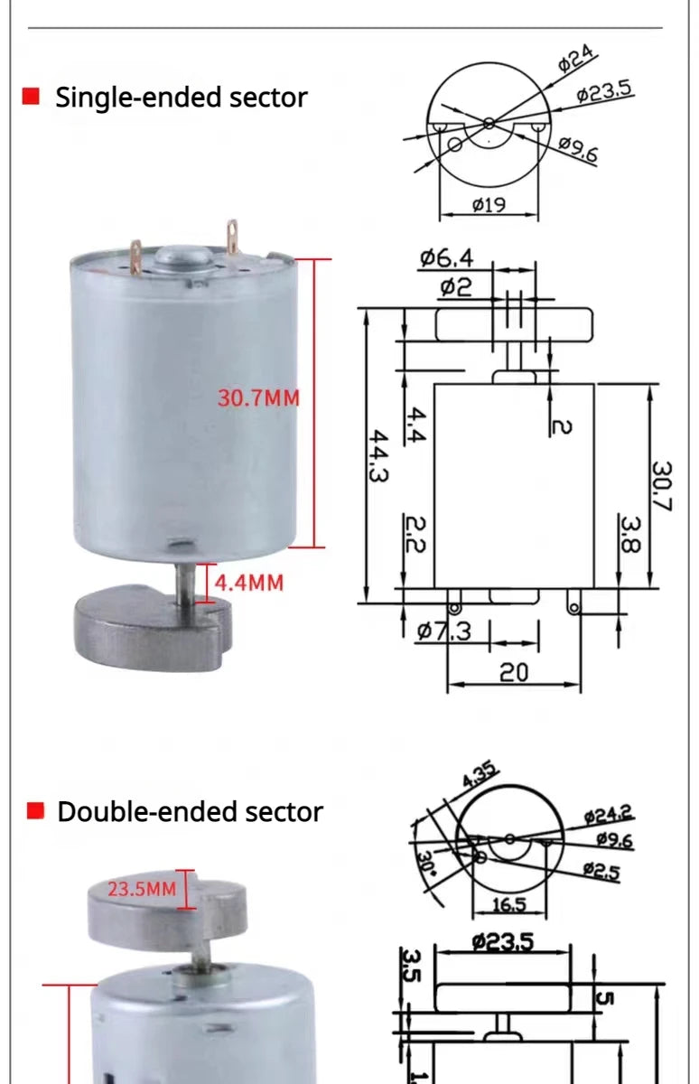 High Speed 6000rpm/8500RPM Strong Vibration 6V 12V 24V DC Vibration Motor For Micro Massage Eccentric Industrial Small Motor