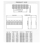 62Pcs/Lot 2.54mm Pitch Double Row DuPont Wire Connectors, Black Plastic Shell Plug Housing (2x2/3/4/5/6/7/8/9/10 Pin)