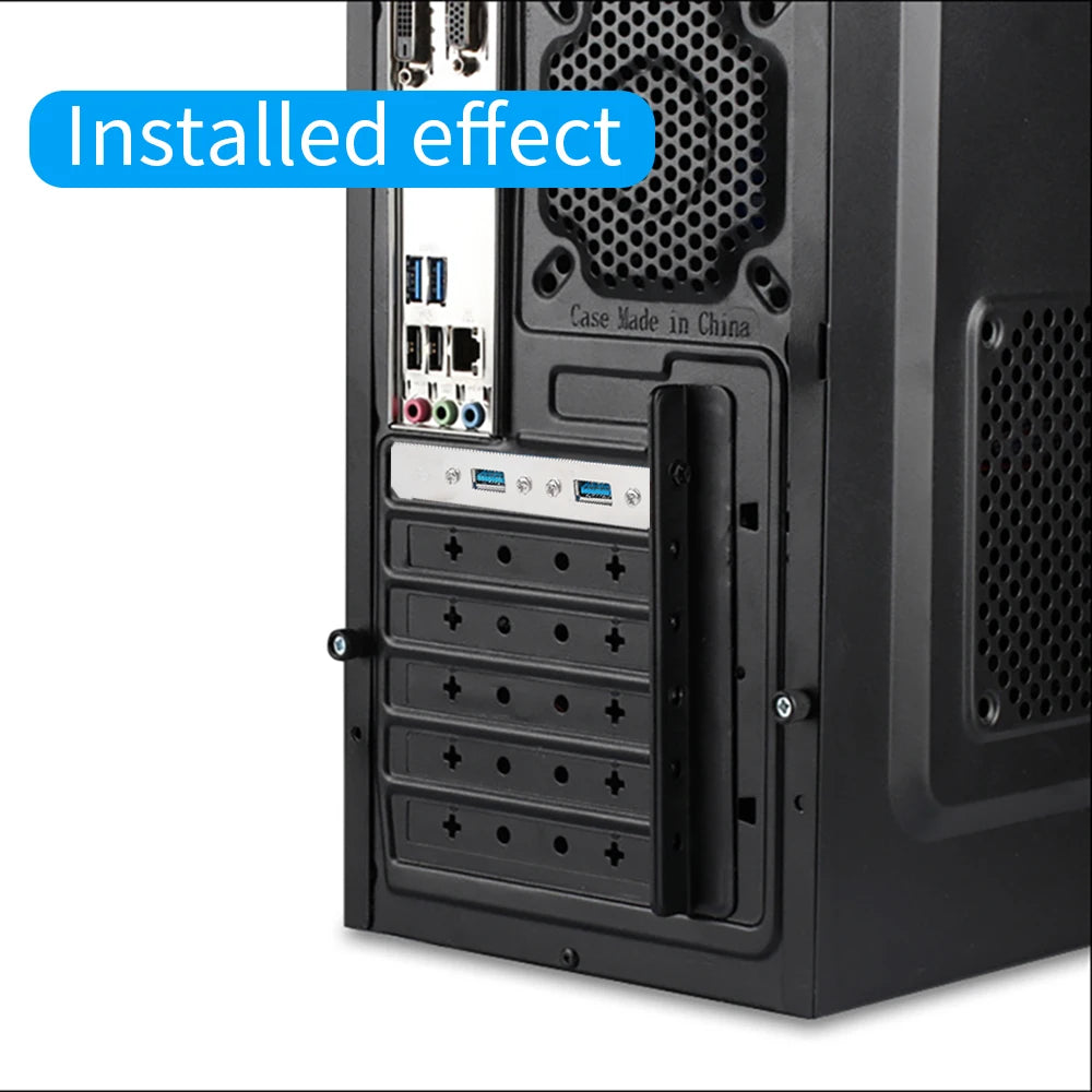 20-Pin Header Cable High Speed USB 3.0 Back Panel Expansion Bracket 2 Ports Motherboard 5Gbps Data Extension Cable