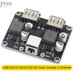 USB QC2.0 QC3.0 DC-DC Step-Down Module Buck Converter 6-32V 9V 12V 24V to 5V Fast Charger Circuit Board