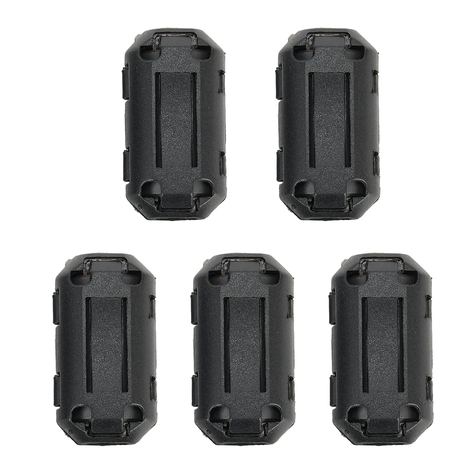 5Pcs 3.5/5/7mm Toroidal Core Ferrite Bead Clip Choke RFI Noise Filter Clip Noise Suppressor Filter Ring Wiring Cable Clamp Tools