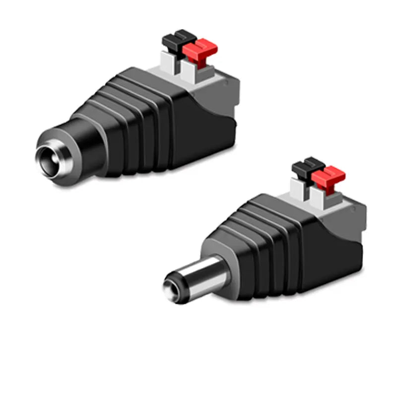 DC Power Connector Plug Male and Female DC Connector 5.5mm X 2.1mm Power Jack Adapter Socket For CCTV Camera LED Strip Speaker