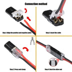 20/40/60 Pack H2 2-Pin Plug-In Wire Connector, Nylon Insulated Copper Quick Connection Terminal Block, Suitable for Low Voltag