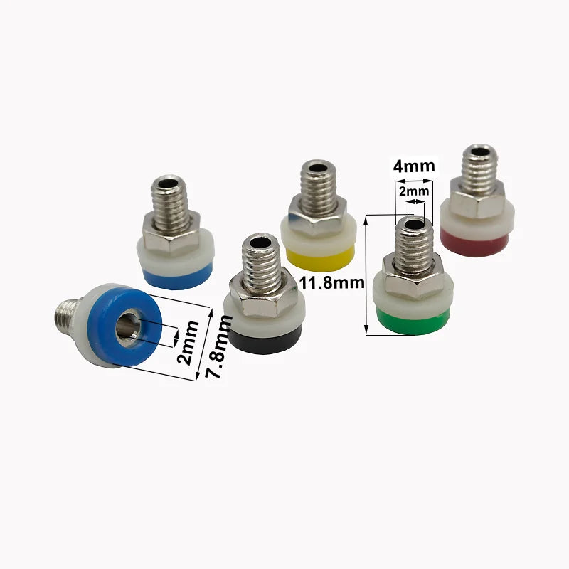 5pcs 2mm Banana Jack Plug Socket Stacked Male Female Insulated Terminal Block For Experimental Panel Testing Line Welded