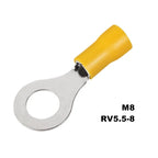 100PCS Ring Crimp Terminal M4/M5/M6/M8 Round Plugs Pre-insulated Ferrules Lugs For Splice Electricals Cable Wire End Connectors