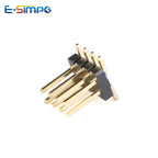 100pcs 1.27mm SMT Header Double Row SMD 2X3/4/5/10/20/25/40/50P Single Plastic Gold-plated B=4.3mm PCB Male Pin Header Connector