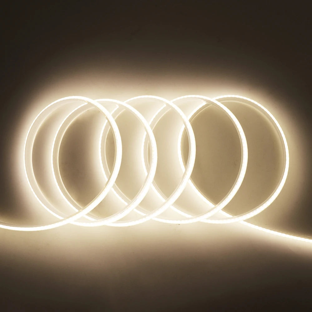 12V 24V COB LED Strip Light IP68 IP67 Waterproof Flexible Led Lamp 320LED 5m 10m 15m 0.5m 1m High Density Bright Liner Lighting