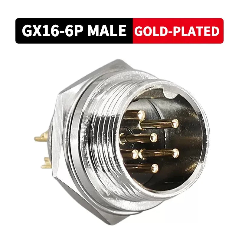 GX16 Gold Plated Aviation Male Plug / Female Socket Industrial Welding Connectors 2PIN 3PIN 4PIN 5PIN 6PIN 7PIN 8PIN 9PIN 10PIN