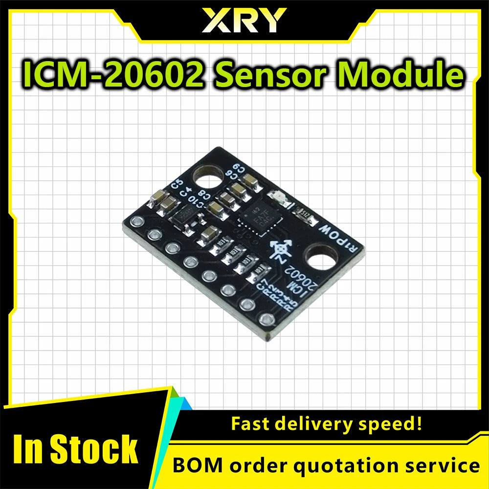 XRY ICM-20602 Sensor Module Replaces MPU-6050 with High-precision Six Axis Gyroscope Acceleration Module DC3.3-5V For Smart Car