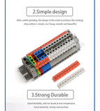 100Pcs ZB6 For UK2.5B UK5N PT4 ST4 UKK/UKKB5 DIKD1.5 Number Blank DIN Rail Terminal Block Accessories UK Zack Marker Strips ZB 6