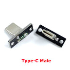 USB 3.1 Female Socket with PCB Board Connector Type C Female Male Head Connector Adapter Breakout Test Board 180 Degree Vertical