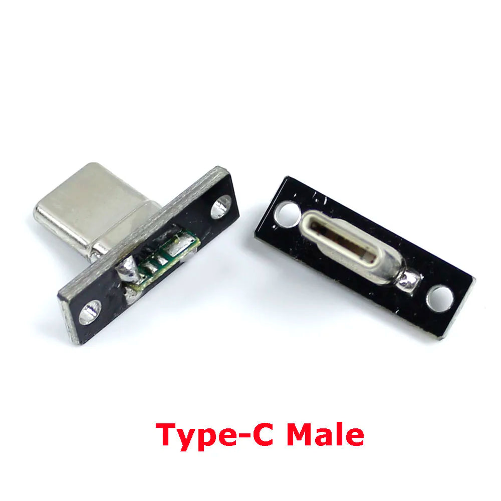USB 3.1 Female Socket with PCB Board Connector Type C Female Male Head Connector Adapter Breakout Test Board 180 Degree Vertical