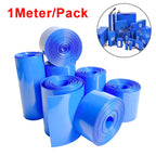 1m/pack PVC Heat Shrink Tube Blue Shrink Insulated Shrink Tubing For Production Of 18650 Battery Packs Cable Sleeve Multi Sizes
