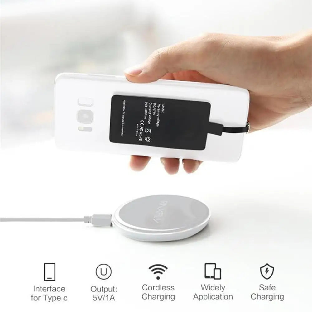 Wireless Charging Receiver for Android  and Type C Fast Wireless Charger Adapter