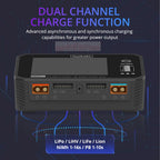ToolkitRC M6DAC Dual Channel Smart Lipo Battery Charger Discharger AC 200W DC 350WX2 15A for 1-6S LiHV PD 65W