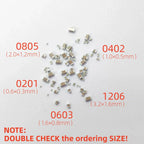 50pcs/100pcs SMD Ceramic Capacitors 0201 0402 0603 0805 1206 1uF 2.2uf 3.3 4.7uF 10uF 22uF 47uF 6.3V 10V 16V 25V 50V 100V X5RX7R