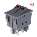 RK1-23 Oil Heater Switch ON/OFF  Rocker Switch 250V/16A With Double Buttons 1Pcs