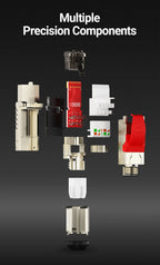 AMPCOM RJ45 Connector, CAT8 STP Tool Free Shielded Modular Plugs CAT7 CAT6A Zinc Alloy Field Termination Plug 40Gbps 2000Mhz