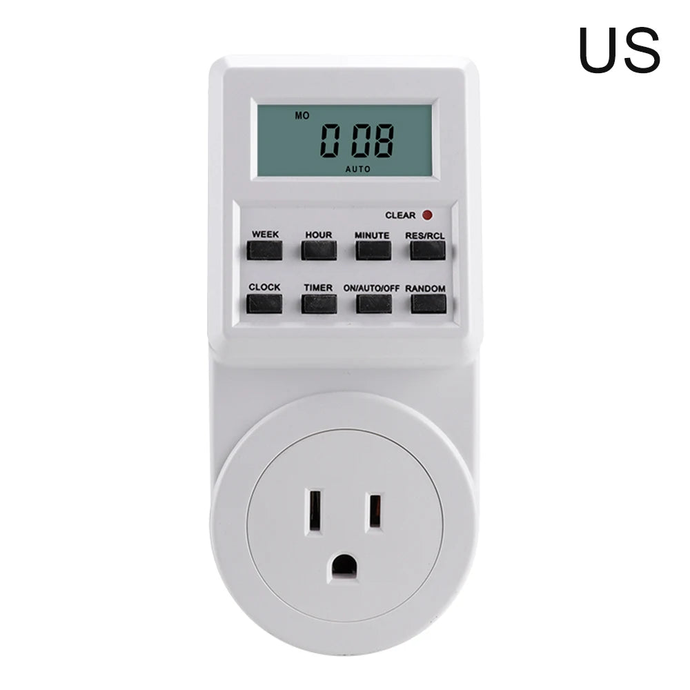 Outlet Timer 24 Hours Programmable and Plug in Timer for Electrical Outlets Indoor Digital Timer for Aquarium Light and Lamp