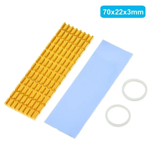 Aluminum Cooling Heatsinks Thermal Pads Heat Dissipation Radiator Thickness 3mm 6mm for M.2 NGFF SATA PCI-E NVME M2 SSD Heatsink