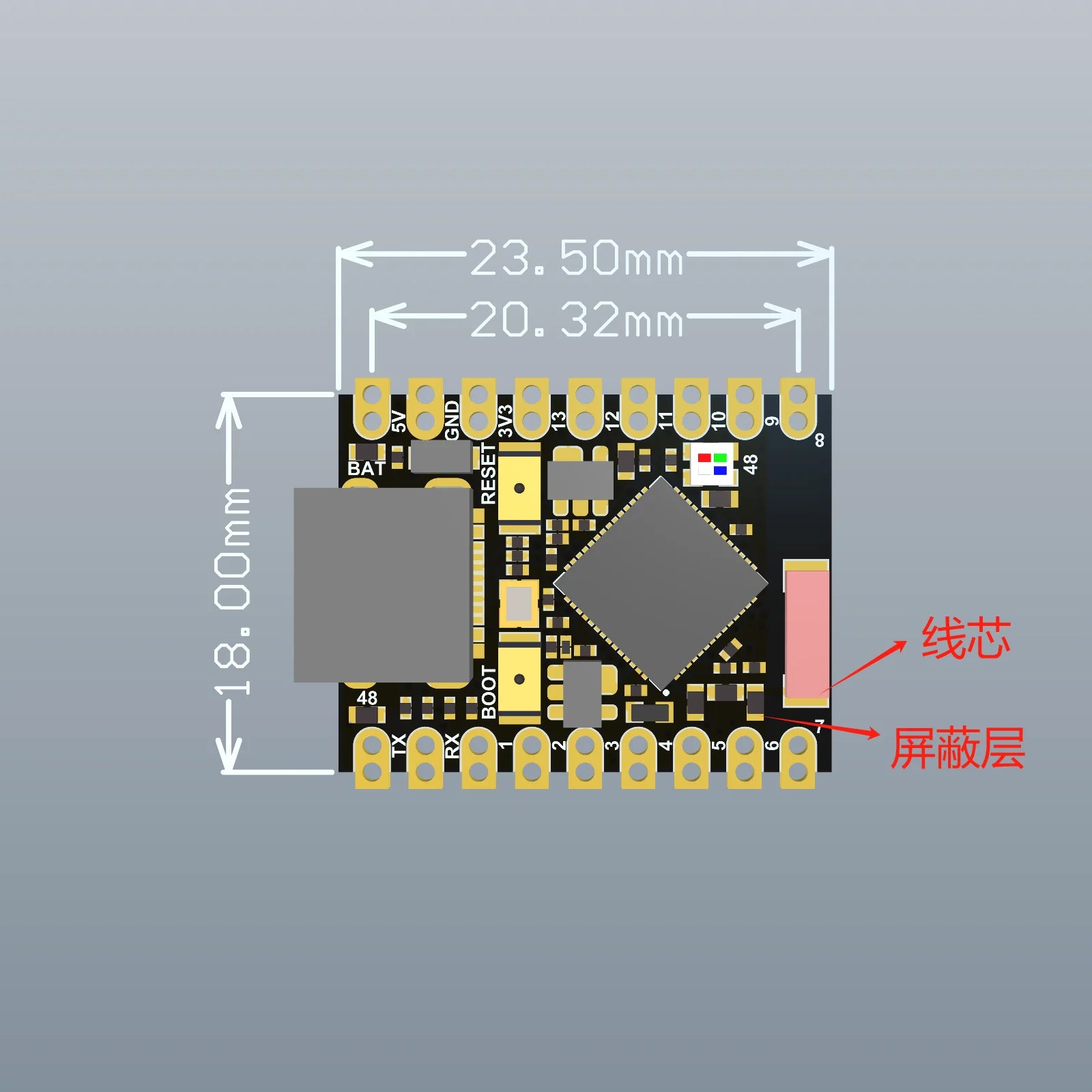 ESP32-S3 Supermini Development Board WiFi Bluetooth 5.0 Ultra-Small Size S3 ESP32-S3FH4R2 For Arduino For Micropython