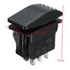 1X Rocker Switch 7Pin DPDT ON-OFF-ON 2 LED Rocker Switch Car Truck Marine Universal 12/24V Interior Car Controls Accessories