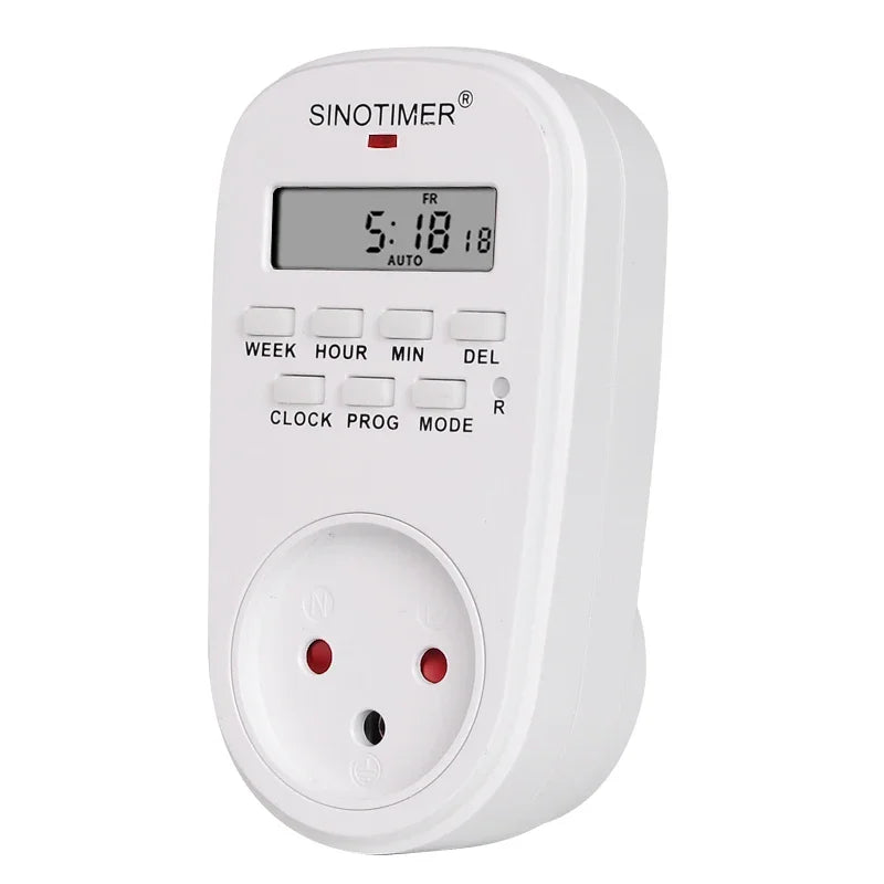 SINOTIMER Israel Plug Digital Weekly Programmable Electrical Wall Plug-in Power Socket Timer Switch Outlet Time Clock 220V