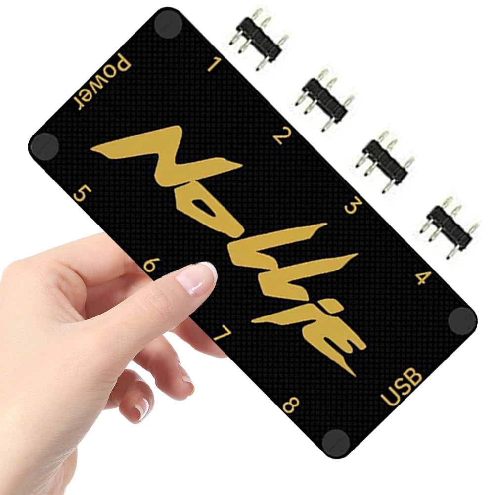5V 3PIN ARGB Controller 8 Way Addressable ARGB Splitter Support SignalRGB OpenRGB SATA Power for Extended Motherboard Interface