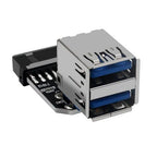 20Pin to Dual USB3.0 Adapter Connverter Desktop Motherboard 19 Pin/20P Header to 2 Ports USB a Female Connector,PH21_N22R