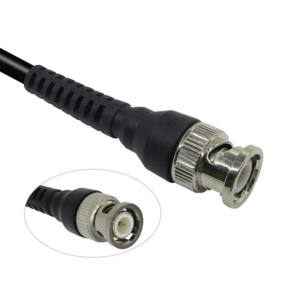 P1011 Digital Oscilloscope BNC Probe Test Leads 50 ohm Coaxial Q9 Male Plug to Dual Alligator Crocodile Clip Test Line Cable