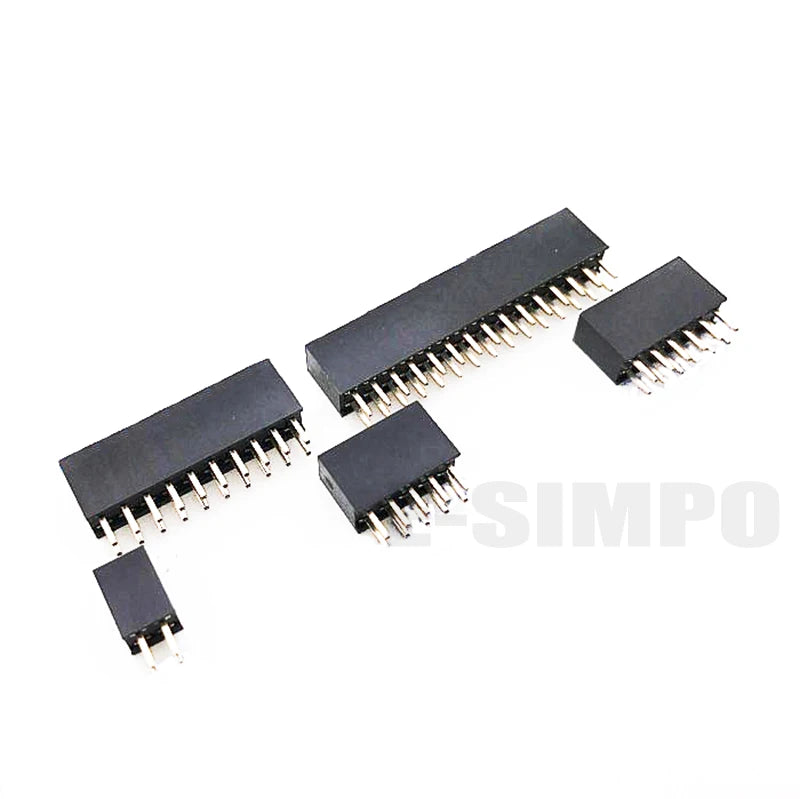 20pcs 2.0mm Pitch Straight Short Plastic Height2.0/4.3/6.35mm Dual Row Dip 2X3/5/7/9/10-40P PCB Socket Gold Female Pin Header