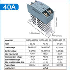 SSR Solid State Relay DIN Rail Relay With Heatsink 10A 25A 40A 60A 80A 100A 120A DC - AC DC - DC AC - AC Single Phase Control