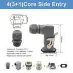 HA Heavy Duty Connector Kit 4/5/6/8 Core Pins Male&Female Insert Plug HDC-HA Rectangular Waterproof Industrial Aviation Socket