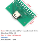 Micro Mini USB USB A Male USB 2.0 3.0 A Female USB B Connector Interface to 2.54mm DIP PCB Converter Adapter Breakout Board