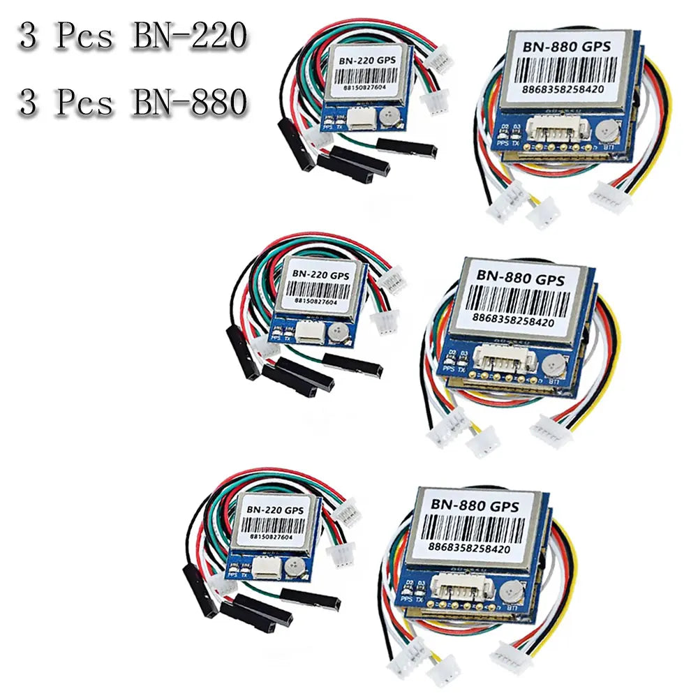 BN220 BN-880 GNSS Module, 3.0V-5.0V TTL Level GPS GLONASS Dual GPS Module with Built-in FLASH Antenna for RC Drone Airplane