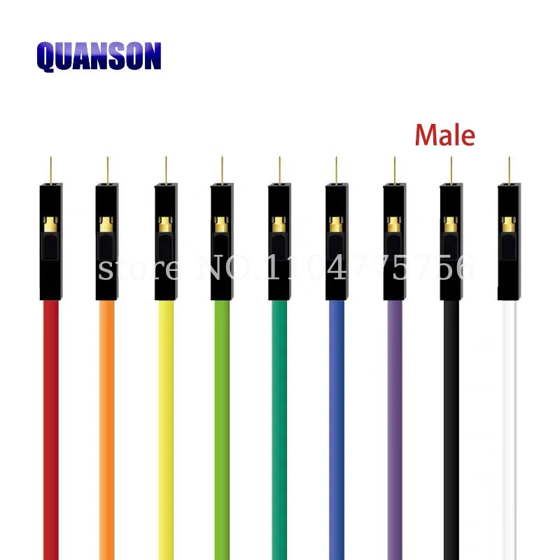 20pcs 10cm 20cm 30cm 2.54mm Pitch Male Female Dupont Jumper Wire 1P Super Soft Silicon Dupont Cable For Arduino 26AWG  Gold Plat