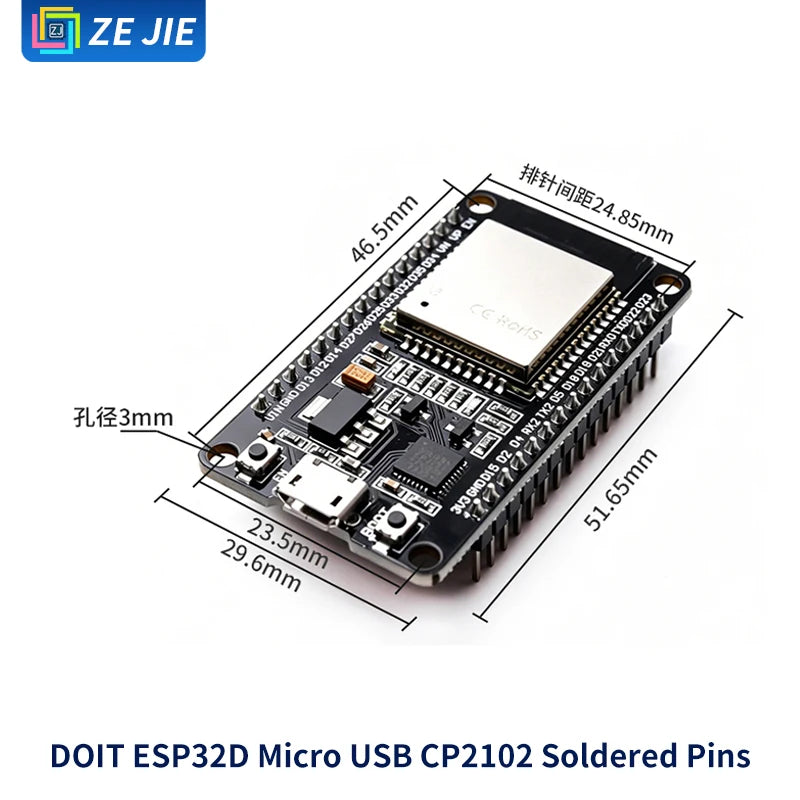 ESP32 Development Board Module, 8266 Wireless WiFi + Bluetooth, Dual-Core CPU, CH340 Chip, ESP32 Programming Socket