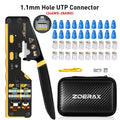 ZoeRax RJ45 Network Tool Kit with CAT6 Crimper Tool,20Pcs CAT6 CAT5 Connectors and Plug Covers,Mini Wire stripper,Blades,